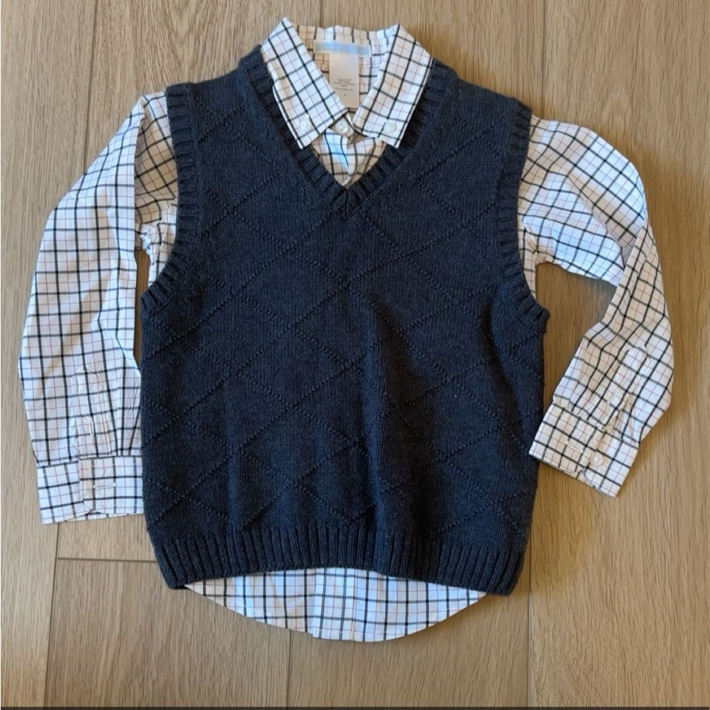 Janie and Jack Boys Button Down and Vest